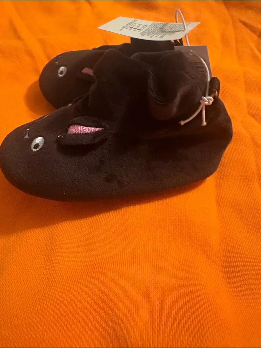 Old navy Kids Black Bat Face One-Piece Booties 12-18 months